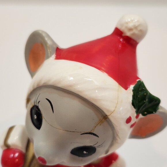 Cute Vintage 60s Napcoware Christmas Carol Mice Set of 4 - Picture 10 of 10